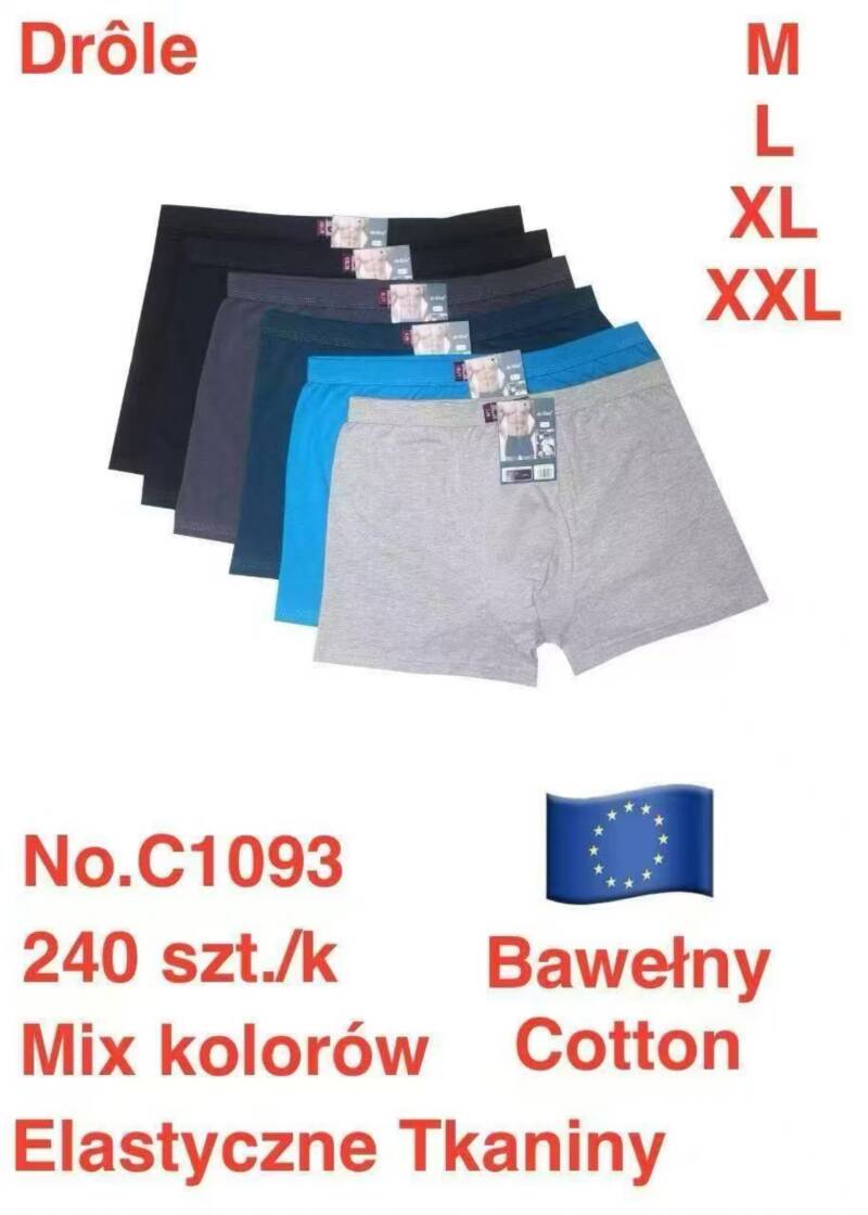 Bokserki męskie Roz M-2XL, Mix kolor Paczka 24 szt